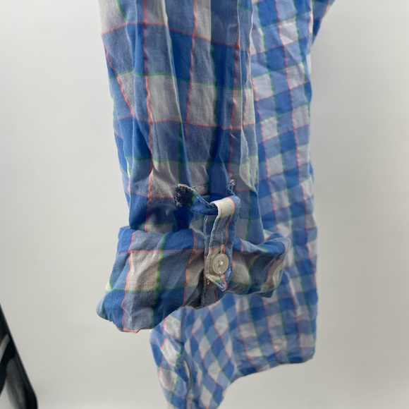 Columbia Women’s PFG cotton fishing shirt, blue and white checked pattern - XL - Picture 4 of 10